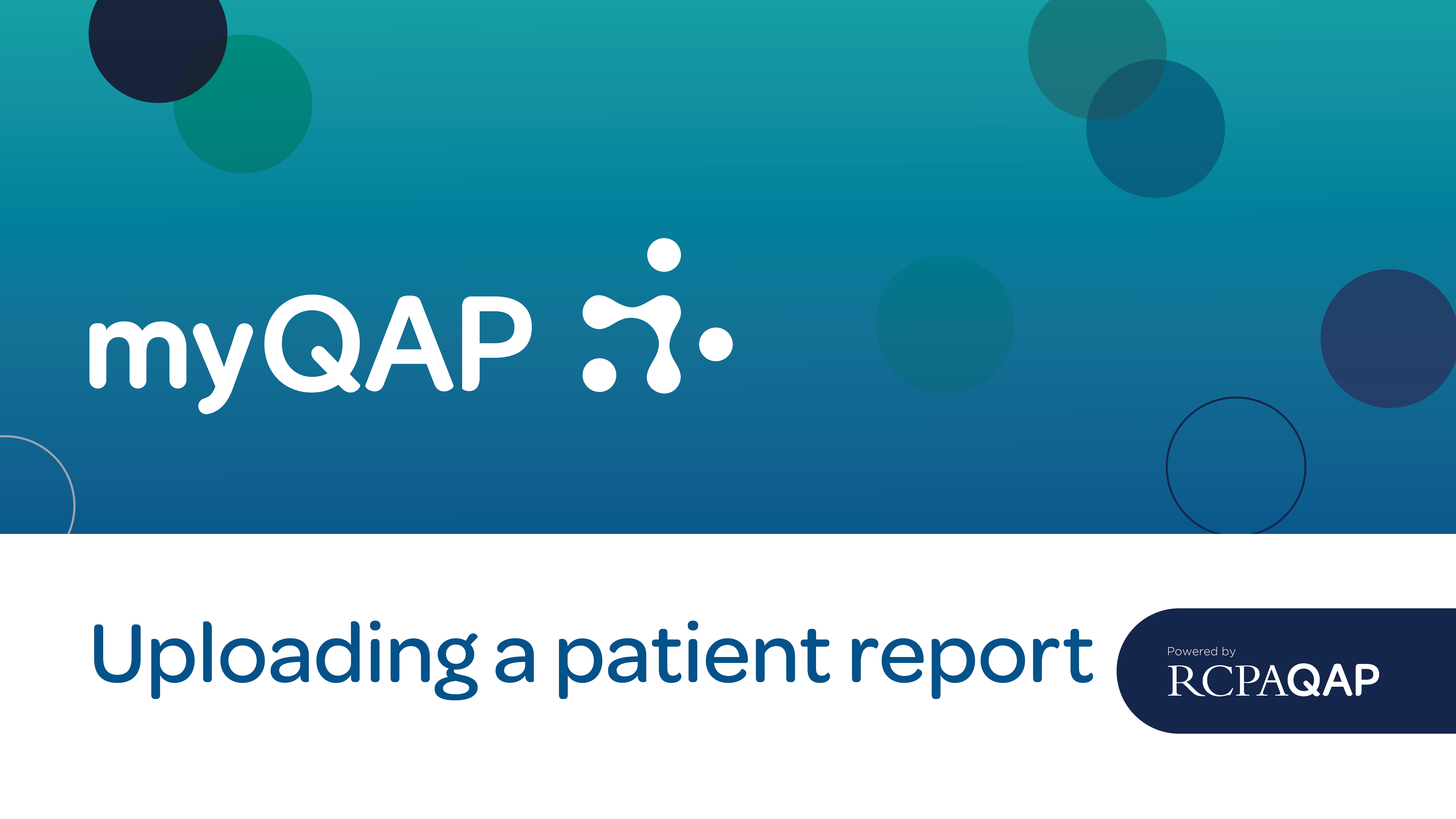 Uploading a patient report